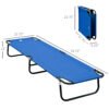Outsunny Deluxe Folding Military-style Camping Cot - Blue - Image 2