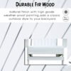 Outsunny White Wooden Adirondack Chair for Outdoor Fire Pit - Classic Lounge Design with Cup Holder, Ergonomic Patio Seating | Aosom.com - Image 3