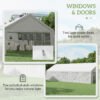 Outsunny Heavy Duty Carport Canopy 32x16ft Party/Wedding Tent White with Removable Sidewalls Outdoor | Aosom.com - Image 5