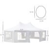 Outsunny 29’x20’ Large 10-Wall Outdoor Gazebo Tent, White - Open Floor, Weather-Protected Event Wedding Canopy | Aosom.com - Image 2