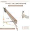 Outsunny 6' Cream Drop Arm Manual Retractable Patio Awning - UV & Sun Protection Window Sunshade with Hardware | Aosom.com - Image 4